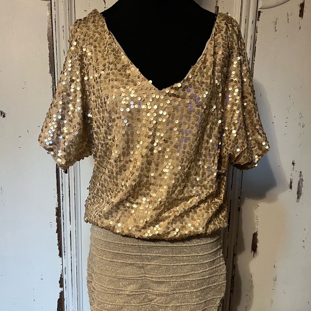 Gold sequin, Fredricks of Hollywood large